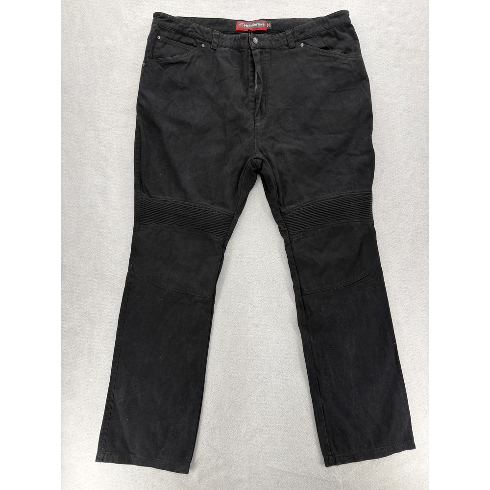 Vintage Hein Gericke Pants Mens 44x34 Black Canvas Lined Motorcycle Riding Chino